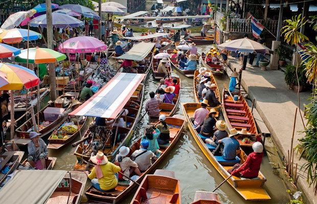 Floating Markets near Bangkok